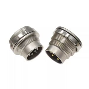 M16 front and rear mounting soldering socket 5P7 pin 8 hole 14 19 24 pin waterproof connector IP67 car battery PCB welding board installation