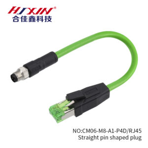 Custom M12 8PX Type Coding Industrial Camera Gigabit Network Cable with 4P/8P 6A Sensor Shielded Circular 4 Pin Connection