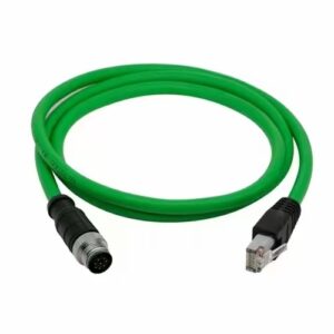 M12 to Rj45 Network Cable Interface Male Head X-type D Aviation Plug Line Connector A-type 4-core 8-wire Transmission Data Cable