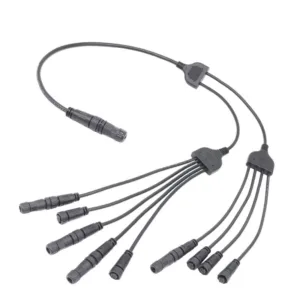 Y-Shaped IP68 Waterproof 2-Pin/3-Pin/4-Pin Cable Splitter Wire Connector for Outdoor LED Lighting