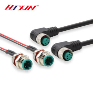 Waterproof wire plug drone public panel female curved with wire aviation plug car sensor power m12 connector