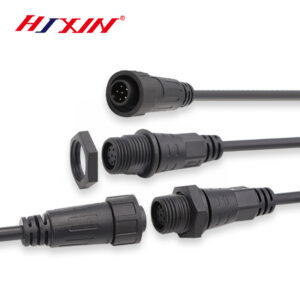 Waterproof LED light plug and socket for injection molding m16 waterproof line; marine unmanned aerial vehicle m12 waterproof connector plug