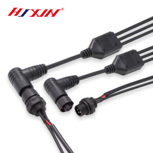 Waterproof extension cord with male and female ends for m12Y type one-pull 2345; waterproof plug for LED lighting stage equipment; connection cord.