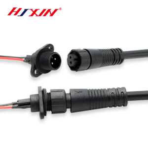 Customized m12 waterproof wire distribution box module with male and female waterproof connectors for new energy lighting electronic waterproof plug