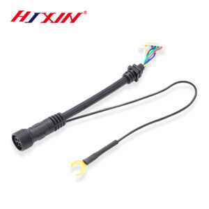 Customized 4-pin waterproof line fork-type terminal waterproof connection line car navigation power supply m12 waterproof connector plug