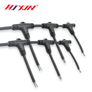 Customized m16T type waterproof plug led lighting fixtures waterproof wire connector floor heating series cable m12 connector