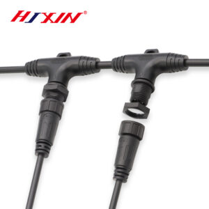 Panel T-type multi-T male and female head waterproof line floor heating series waterproof connection line lighting fixture m12 connector waterproof plug head
